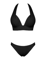 Hilor Women's Two Piece Swimsuits Sexy Triangle Bikini Set Halter Push Up Bathing Suits