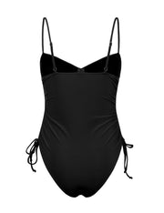 Hilor Women's Sexy Cutout One Piece Swimsuits Monokini Drawstring Swimwear Cheeky High Cut Bathing Suits