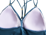 Hilor Women's Plus Size Swimsuit V Neck Swim Tops Flowy Handkerchief Bathing Suits Tankini Tops