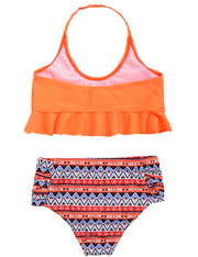 Hilor Girl's Bikini Set Flounce Two Piece Swimsuits Kids Ruffled Bathing Suits Swimwear