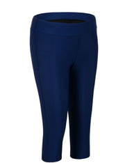 Hilor Women's High Waist UV Rash Guard Pants Crop Swim Leggings Sports Capri Tights