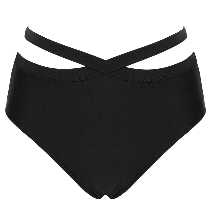 Hilor Women's High Waisted Bikini Bottoms Wrap Swim Brief Short Criss Cross Tankini Bathing Suit Bottom
