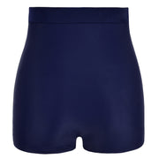 Hilor Women's Retro Ultra High Waisted Swim Shorts Boy Leg Bikini Bottom Ruched Tummy Control Swimsuits