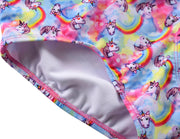 Hilor Girl's One Piece Bikini Swimwear Ruffle Swimsuits Cross Back Bathing Suits for Kid