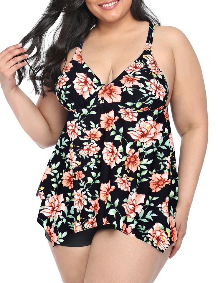 Plus size 2025 handkerchief tankini