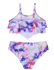 Hilor Girl's Bikini Set Flounce Two Piece Swimsuits Kids Ruffled Monokini Bathing Suits