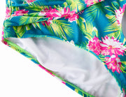 Hilor Women's  One Shoulder One Piece Swimsuits Tummy Control Swimwear Asymmetric Ruffle Monokinis Bathing Suits