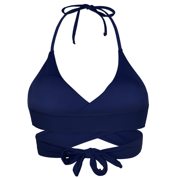 Hilor Women's Underwire Bikini Top Criss Cross Swimsuits Retro Push Up Bathing  Suit Swim Tops, Bluebird Blue, 6 : : Fashion