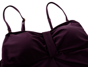 Hilor Women's Flyaway Tankini Top Bandeau Swimsuit Flowy Bathing Suit Tummy Control Swimwear