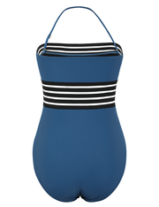 Hilor Women's Strapless One Piece Swimsuits Tummy Control Swimwear Halter Slimming Bathing Suits Monokini