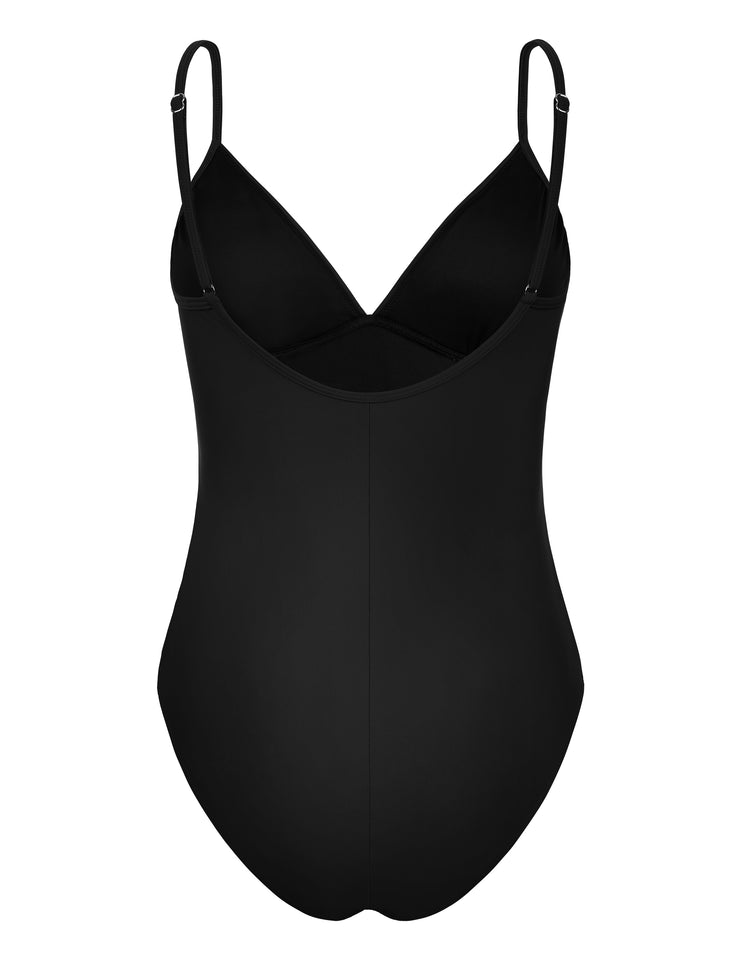 Hilor Women's Wrap One Piece Swimsuit V Neck Swimwear Surplice Mesh Tummy Control Bathing Suit